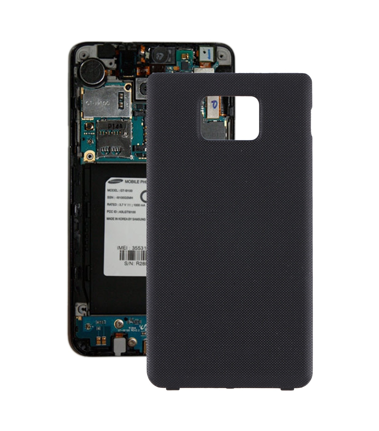 For Samsung Galaxy S II / i9100 Original Full Housing Battery Back Cover Set (Black)