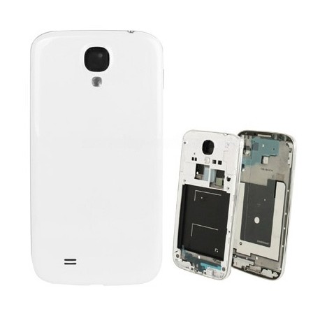 For Samsung Galaxy S IV / i9500 Original Middle Frame Bezel with Back Cover (White)