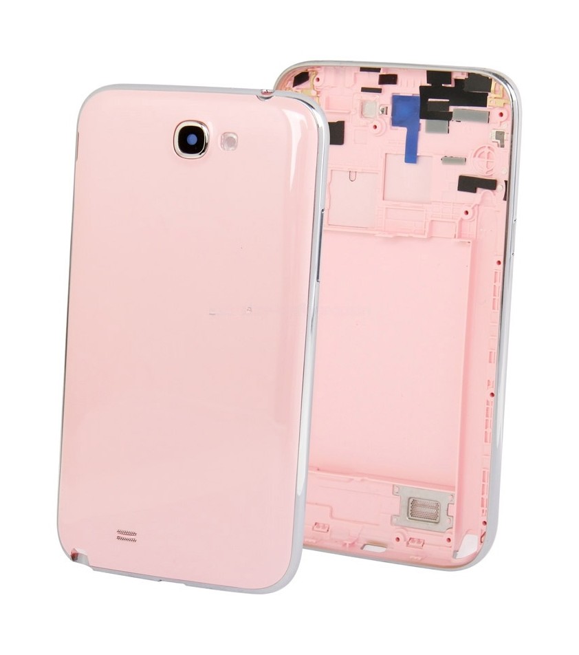 For Galaxy Note II / N7100 Original Full Housing Chassis with Back Cover + Volume Button (Pink)
