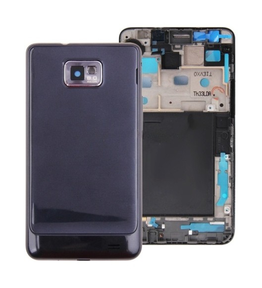 For Galaxy S II Plus / i9105 Full Housing Chassis + Back Cover (Dark Blue)