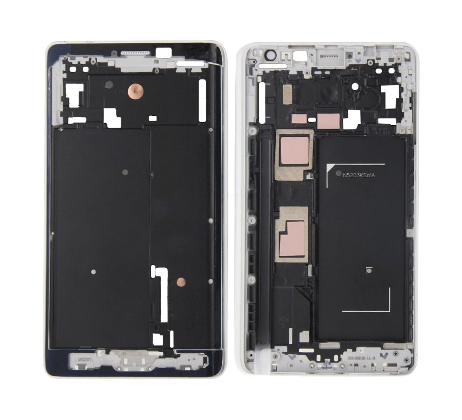 For Galaxy Note Edge / N915 Front Housing LCD Frame Bezel Plate (White)