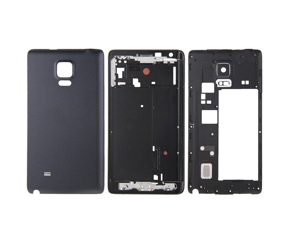 For Galaxy Note Edge / N915 Full Housing Cover (Front Housing LCD Frame Bezel Plate + Middle Frame Bezel + Battery Back Cover ) (Black)