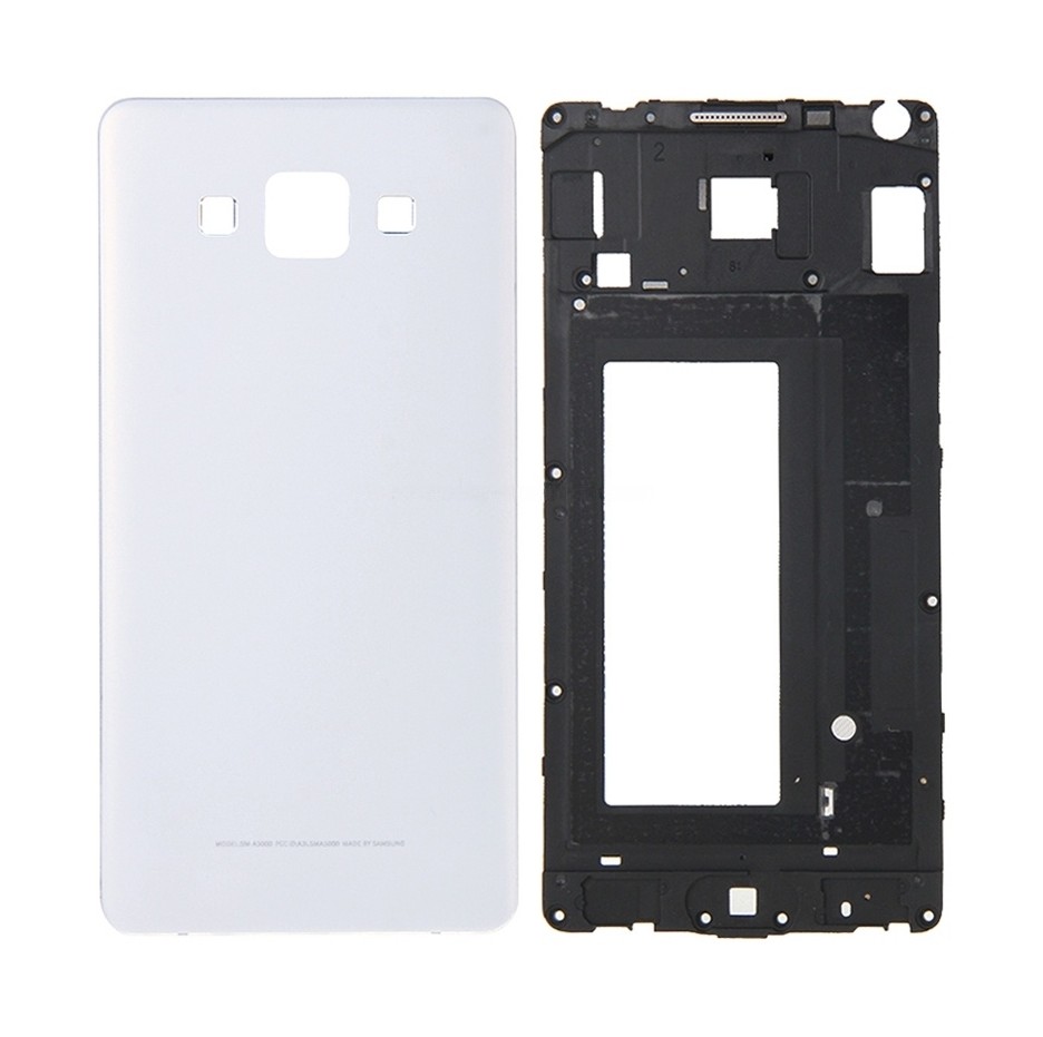 For Galaxy A5 / A500 Full Housing Cover (Front Housing LCD Frame Bezel Plate + Rear Housing ) (White)