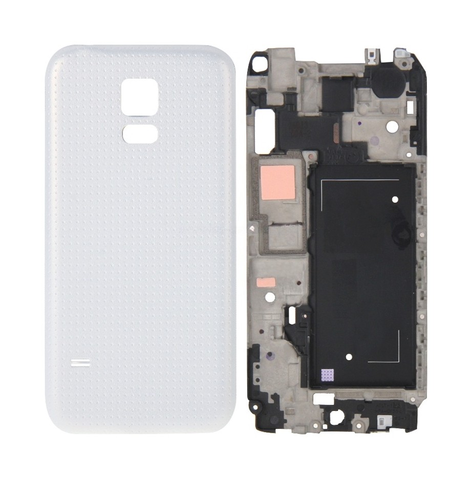 For Galaxy Alpha / G850 Full Housing Cover (Front Housing LCD Frame Bezel Plate + Battery Back Cover ) (White)