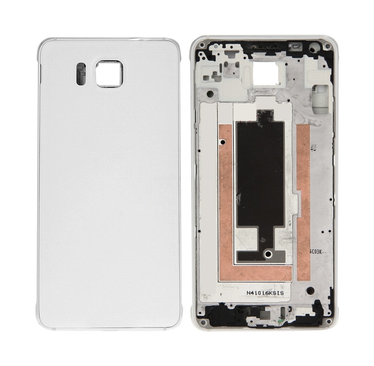 For Galaxy Alpha / G850 Full Housing Cover (Front Housing LCD Frame Bezel Plate + Middle Frame Bezel Back Plate Housing Camera Lens Panel + Battery Back Cover ) (White)