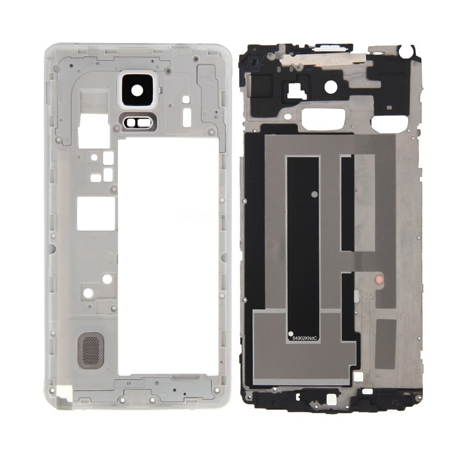 For Galaxy Note 4 / N910F Full Housing Cover (Front Housing LCD Frame Bezel Plate + Middle Frame Bezel Back Plate Housing Camera Lens Panel ) (White)