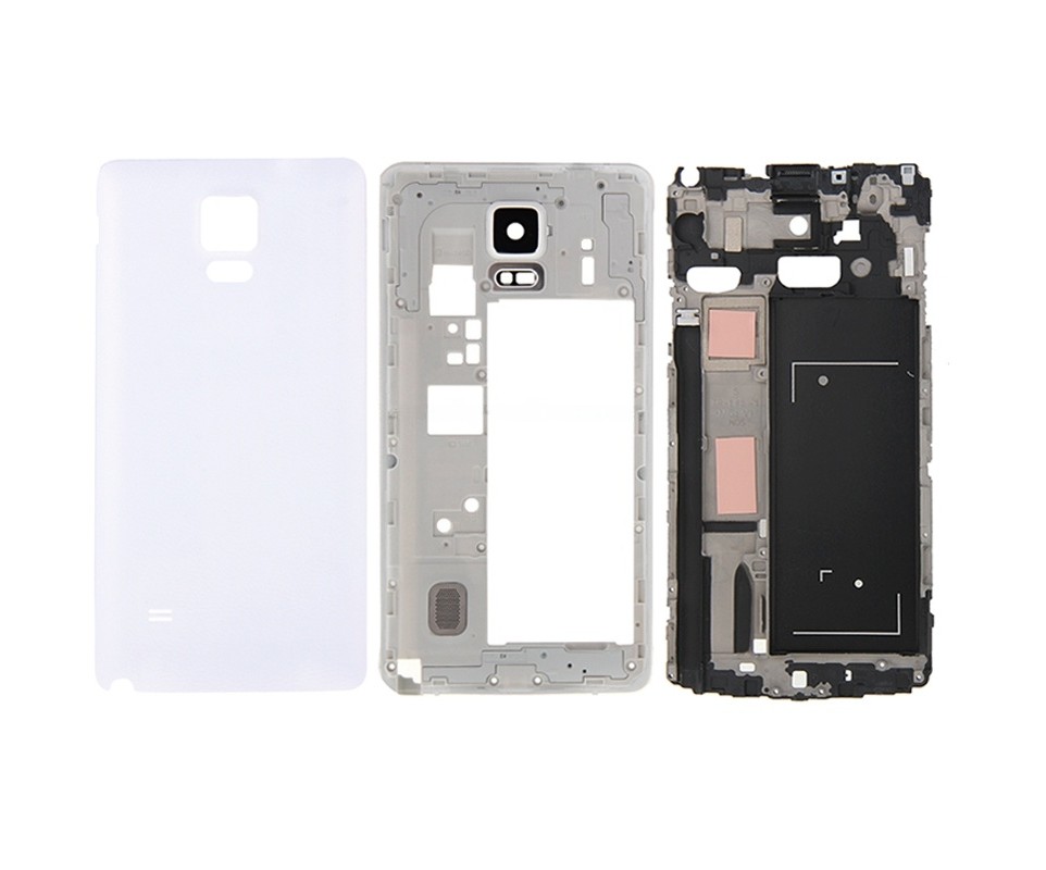 For Galaxy Note 4 / N910F Full Housing Cover (Front Housing LCD Frame Bezel Plate + Middle Frame Bezel Back Plate Housing Camera Lens Panel + Battery Back Cover ) (White)