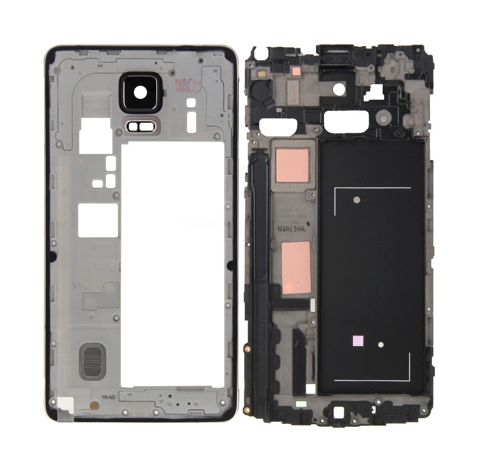 For Galaxy Note 4 / N910V Full Housing Cover (Front Housing LCD Frame Bezel Plate + Middle Frame Bezel Back Plate Housing Camera Lens Panel ) (Black)