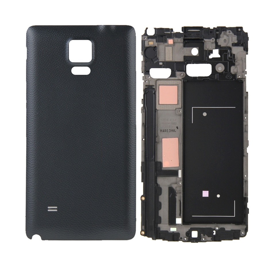 For Galaxy Note 4 / N910V Full Housing Cover (Front Housing LCD Frame Bezel Plate + Battery Back Cover ) (Black)
