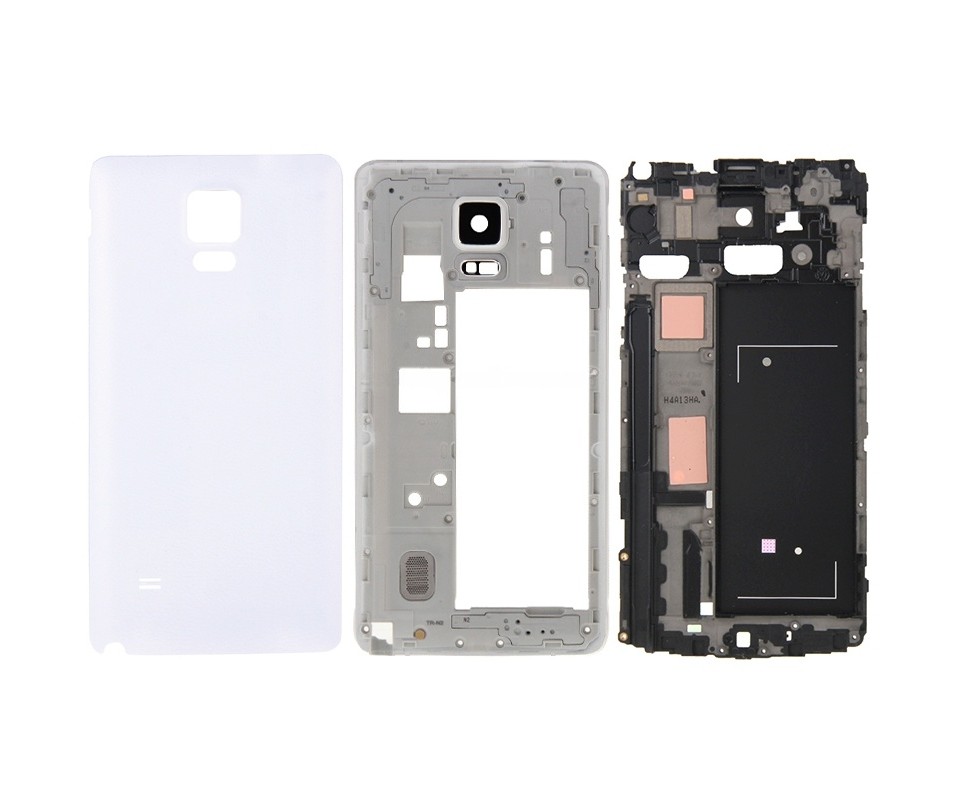 For Galaxy Note 4 / N910V Full Housing Cover (Front Housing LCD Frame Bezel Plate + Middle Frame Bezel Back Plate Housing Camera Lens Panel + Battery Back Cover ) (White)