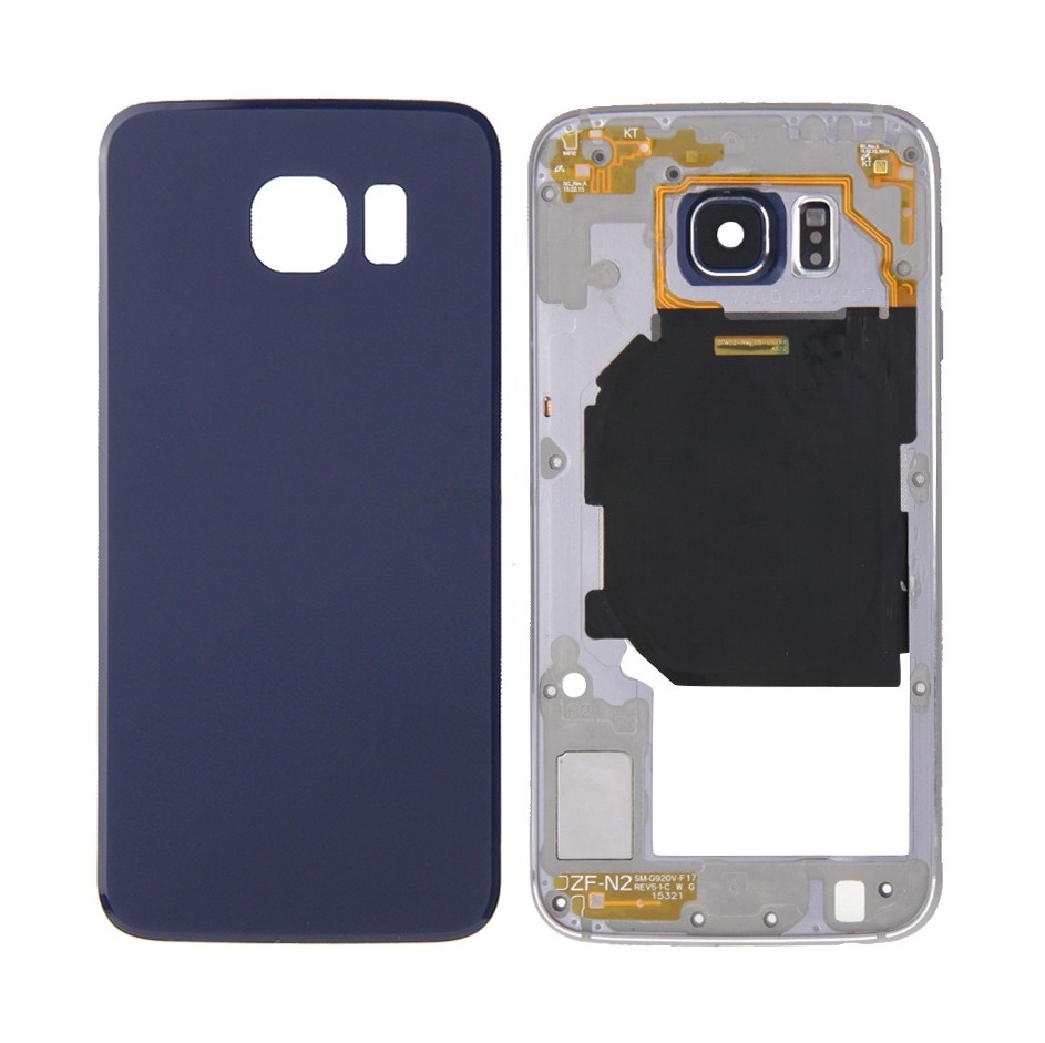 For Galaxy S6 / G920F Full Housing Cover (Back Plate Housing Camera Lens Panel + Battery Back Cover ) (Blue)