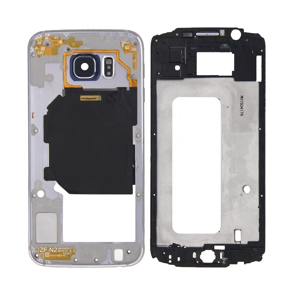 For Galaxy S6 / G920F Full Housing Cover (Front Housing LCD Frame Bezel Plate + Back Plate Housing Camera Lens Panel ) (Grey)