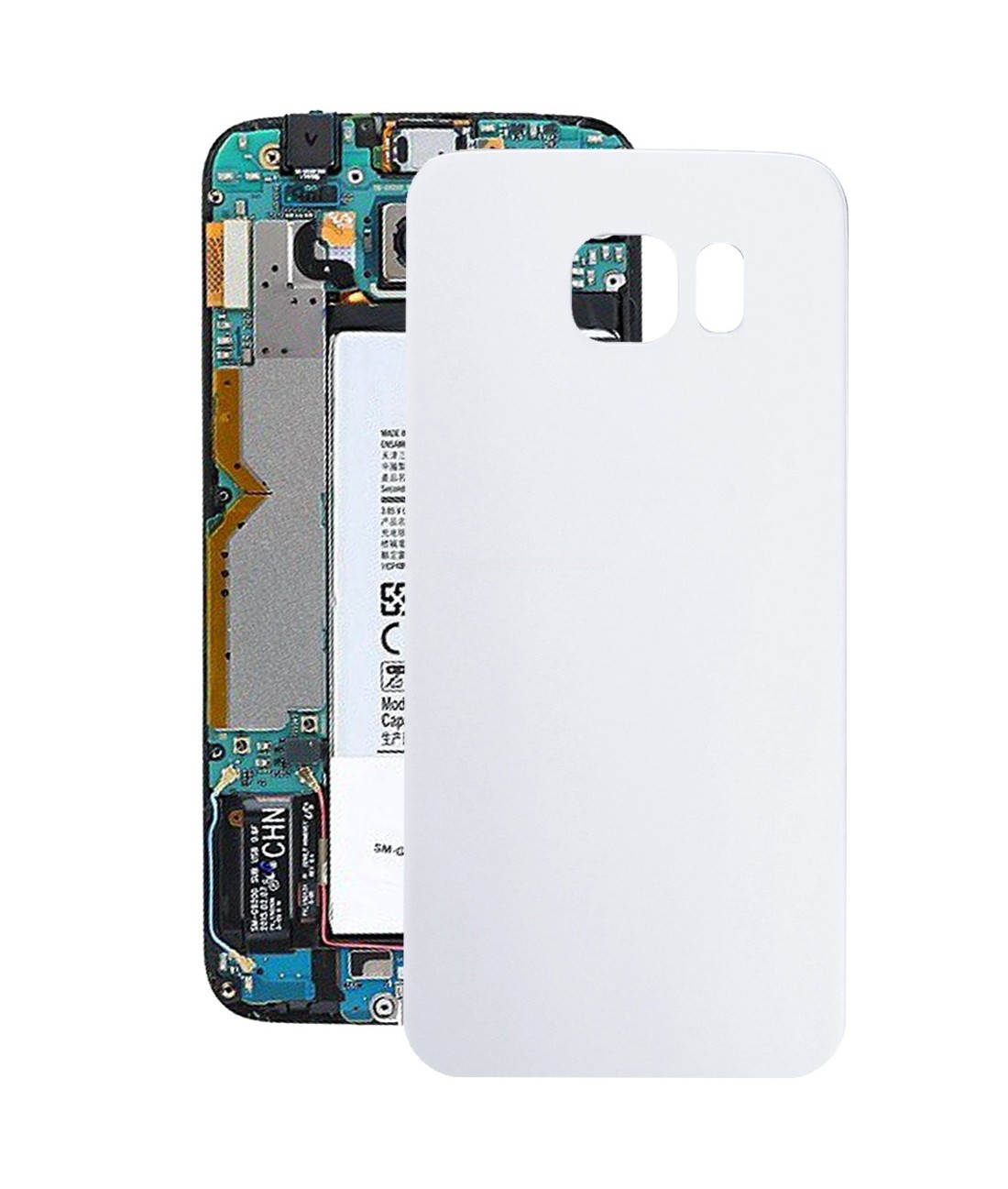For Galaxy S6 Edge / G925 Battery Back Cover (White)