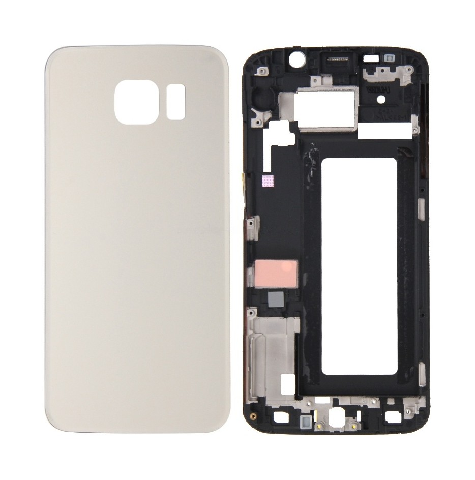 For Galaxy S6 Edge / G925 Full Housing Cover (Front Housing LCD Frame Bezel Plate + Battery Back Cover ) (Gold)