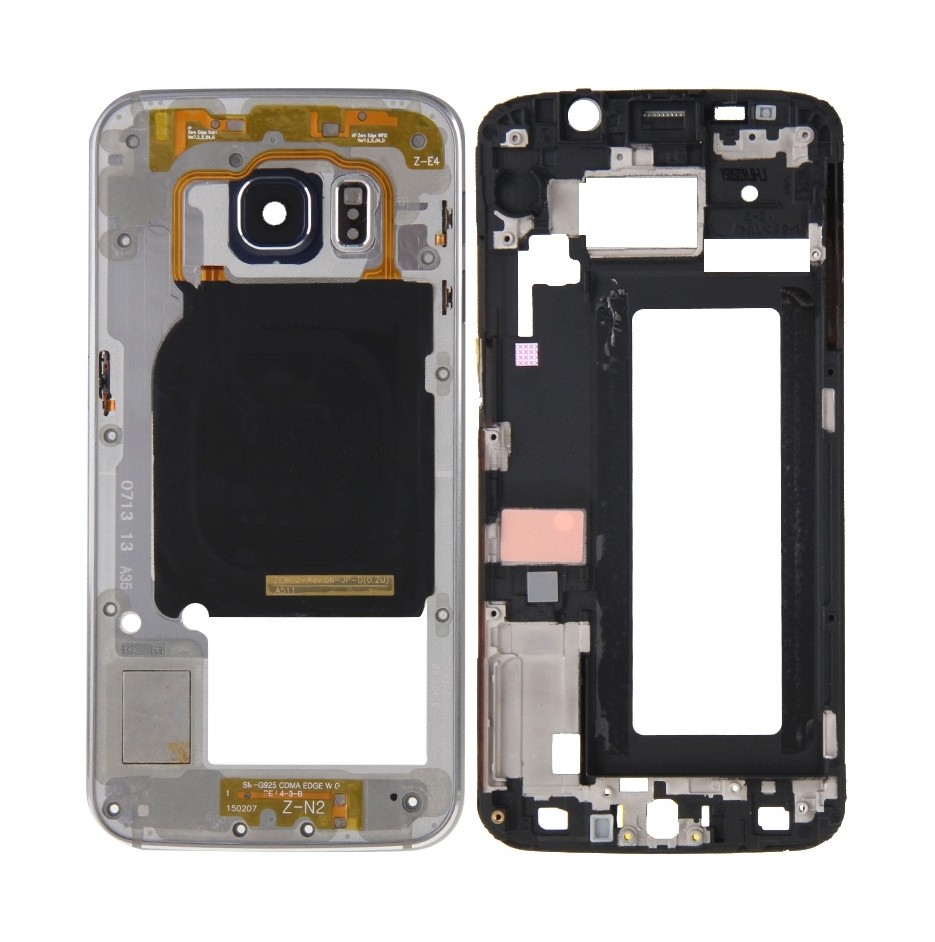 For Galaxy S6 Edge / G925 Full Housing Cover (Front Housing LCD Frame Bezel Plate + Back Plate Housing Camera Lens Panel ) (Grey)