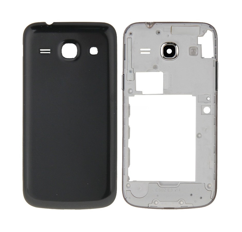 For Galaxy Core Plus / G350 Full Housing Cover (Middle Frame Bezel + Battery Back Cover) (Black)