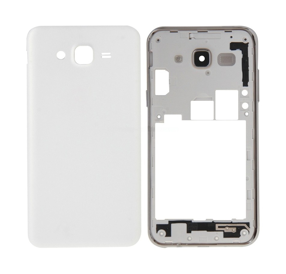 For Galaxy J5(2015) / J500 Full Housing Cover (Middle Frame Bezel + Battery Back Cover) (White)