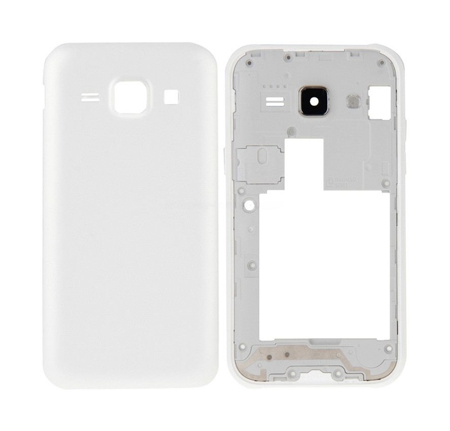For Galaxy J1 / J100 Full Housing Cover (Middle Frame Bezel + Battery Back Cover) (White)