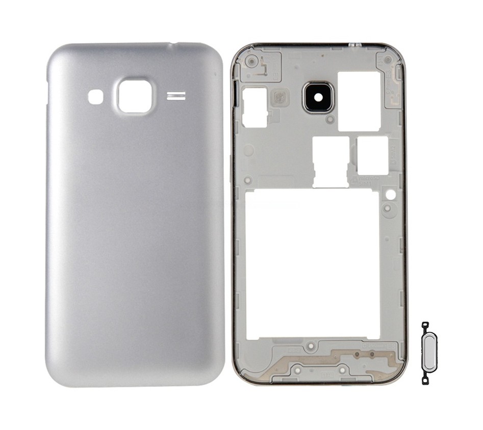 For Galaxy Core Prime / G360 Dual SIM Card Version Full Housing Cover (Middle Frame Bezel + Battery Back Cover) + Home Button