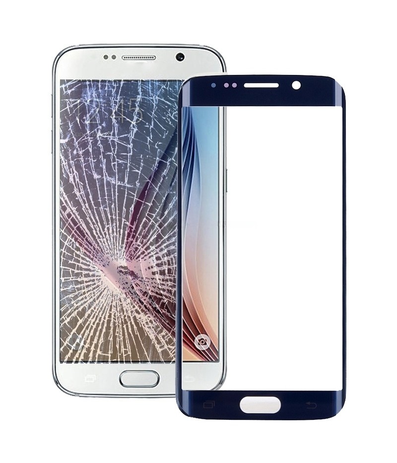 For Galaxy S6 edge / G925 Original Front Screen Outer Glass Lens (Dark Blue)