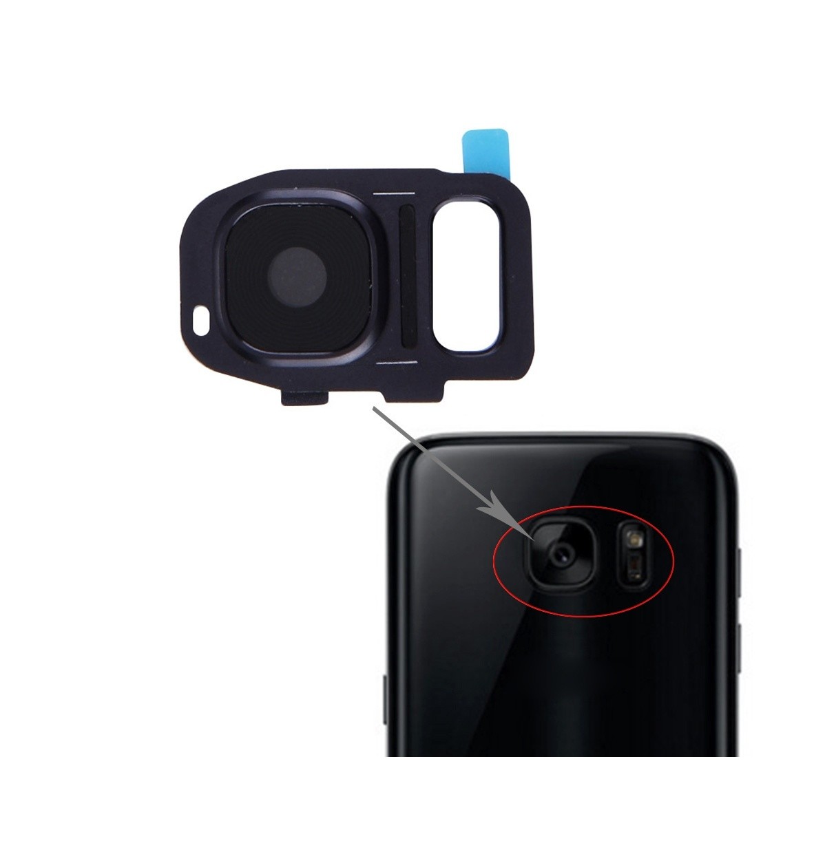For Galaxy S7 / G930 Rear Camera Lens Cover (Black)