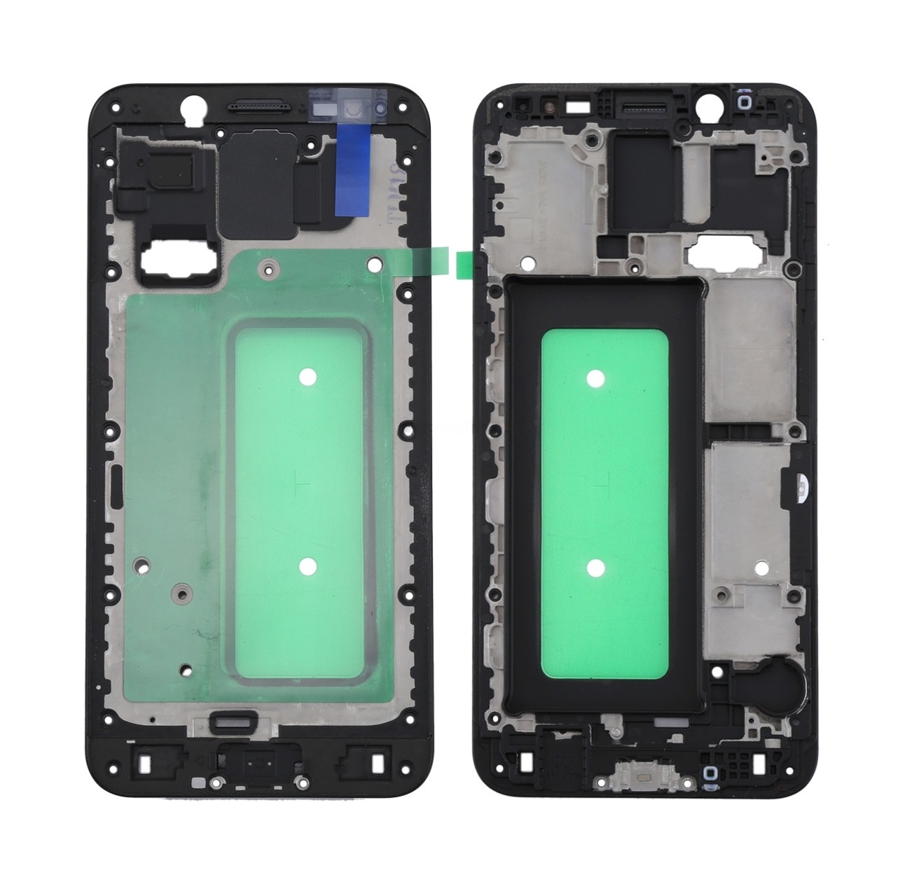 For Galaxy C8 Front Housing LCD Frame Bezel Plate(Black)