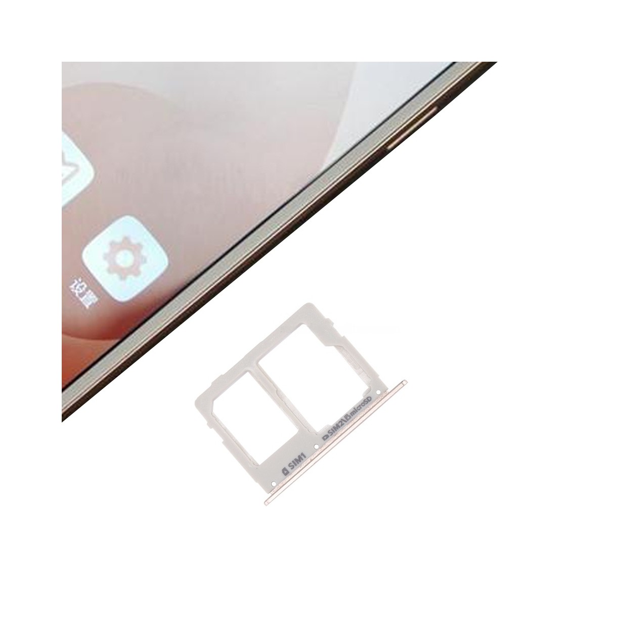 For Galaxy C7 Pro / C7010 & C5 Pro / C5010 SIM Card Tray + SIM / Micro SD Card Tray (Gold)