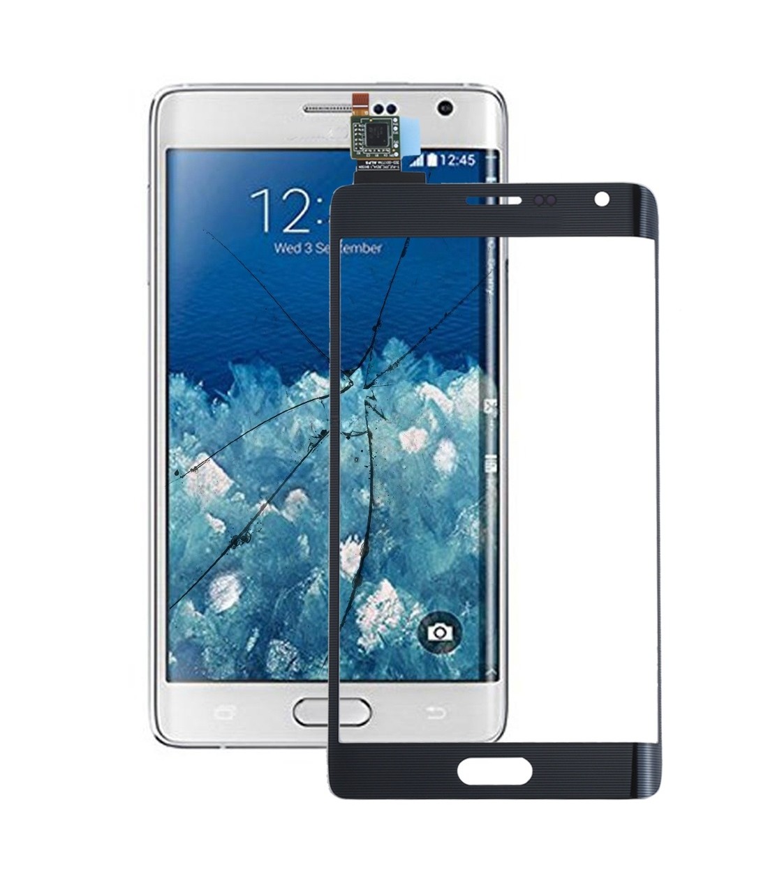 For Galaxy Note Edge N915 Touch Panel Digitizer(Black)