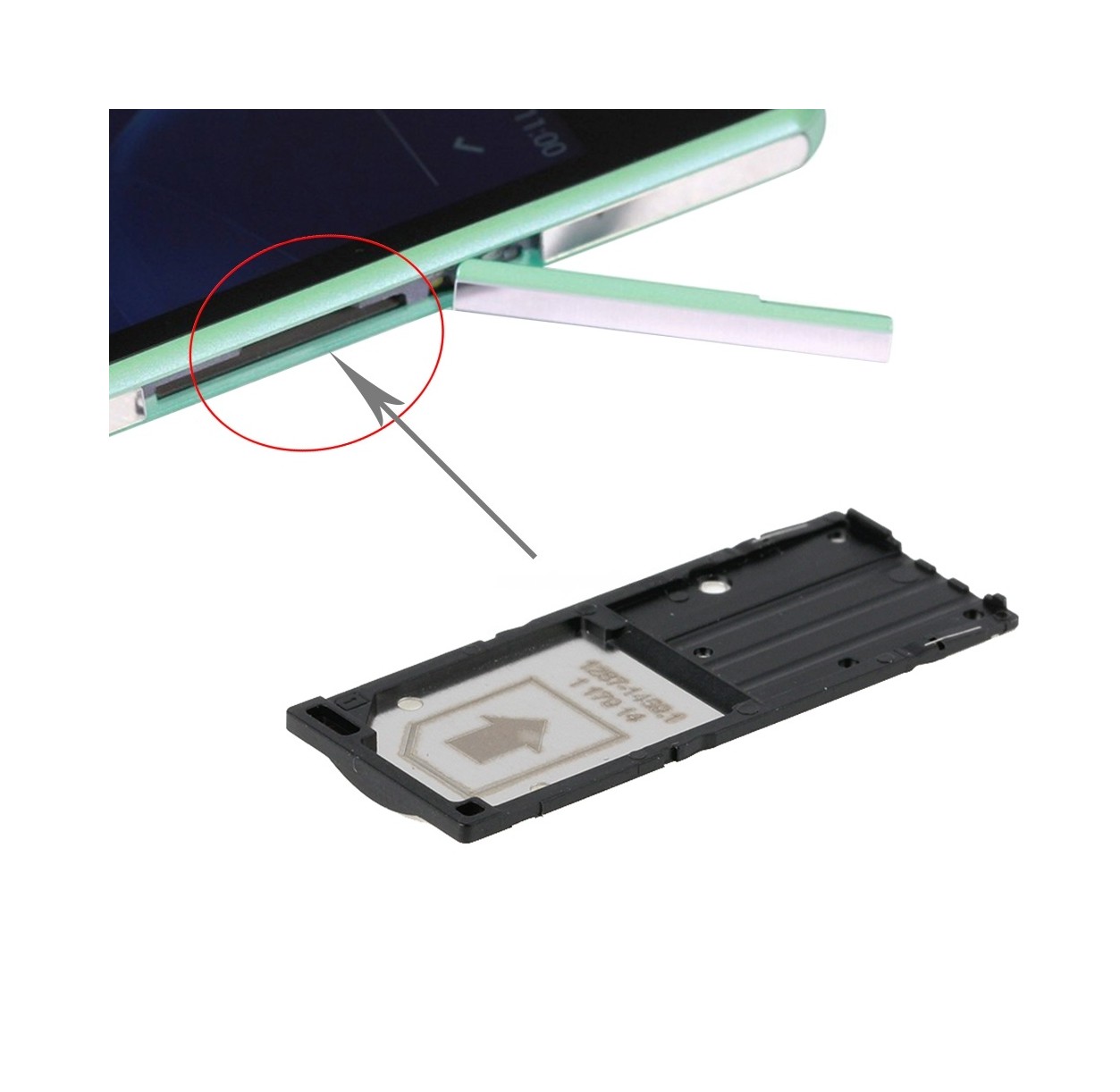 Single SIM Card Tray for Sony Xperia C3