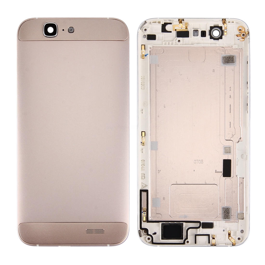 For Huawei Ascend G7 Battery Back Cover with Volume Button & Power Button(Gold)