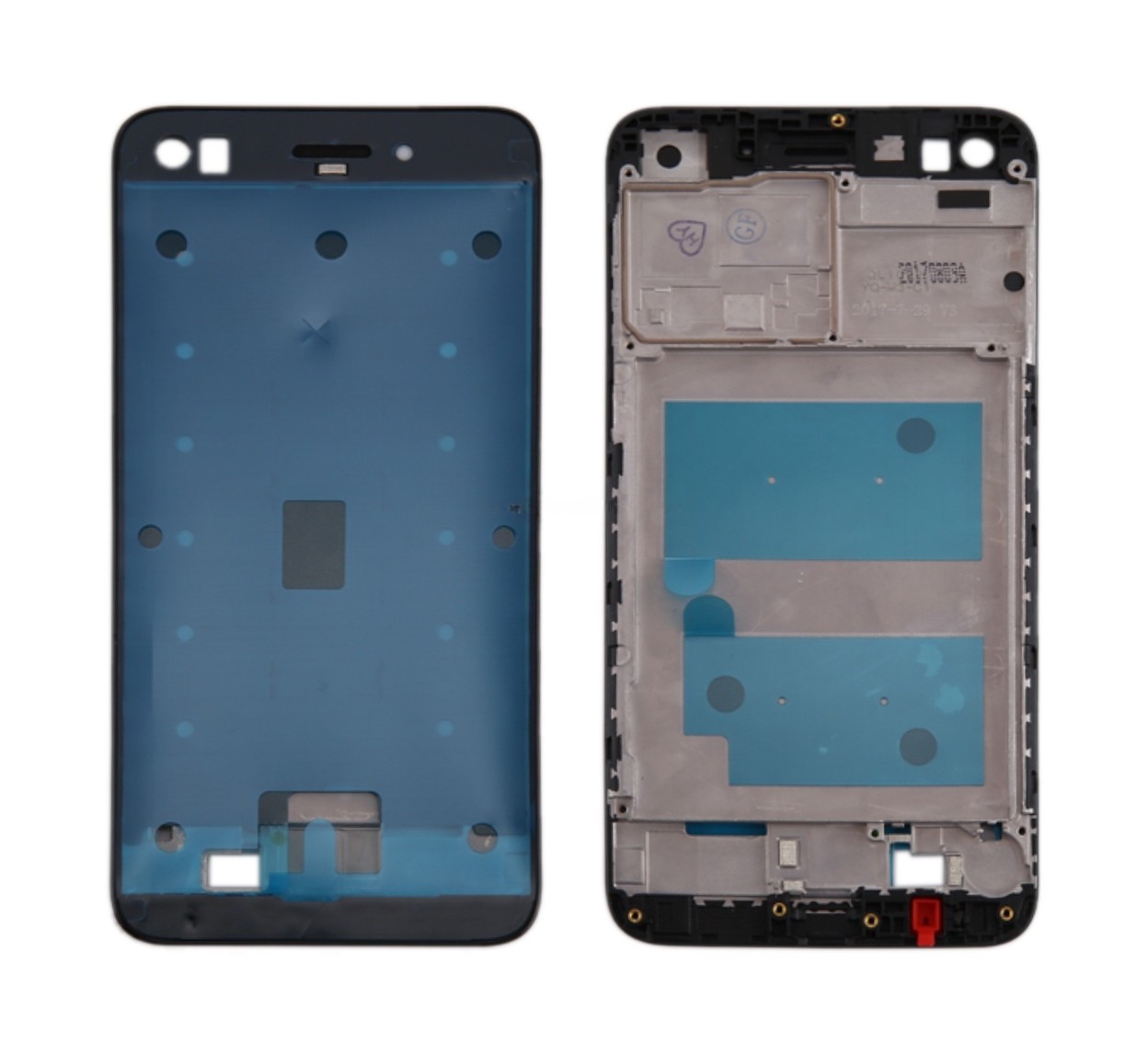 For Huawei Enjoy 7 Front Housing LCD Frame Bezel Plate(Black)