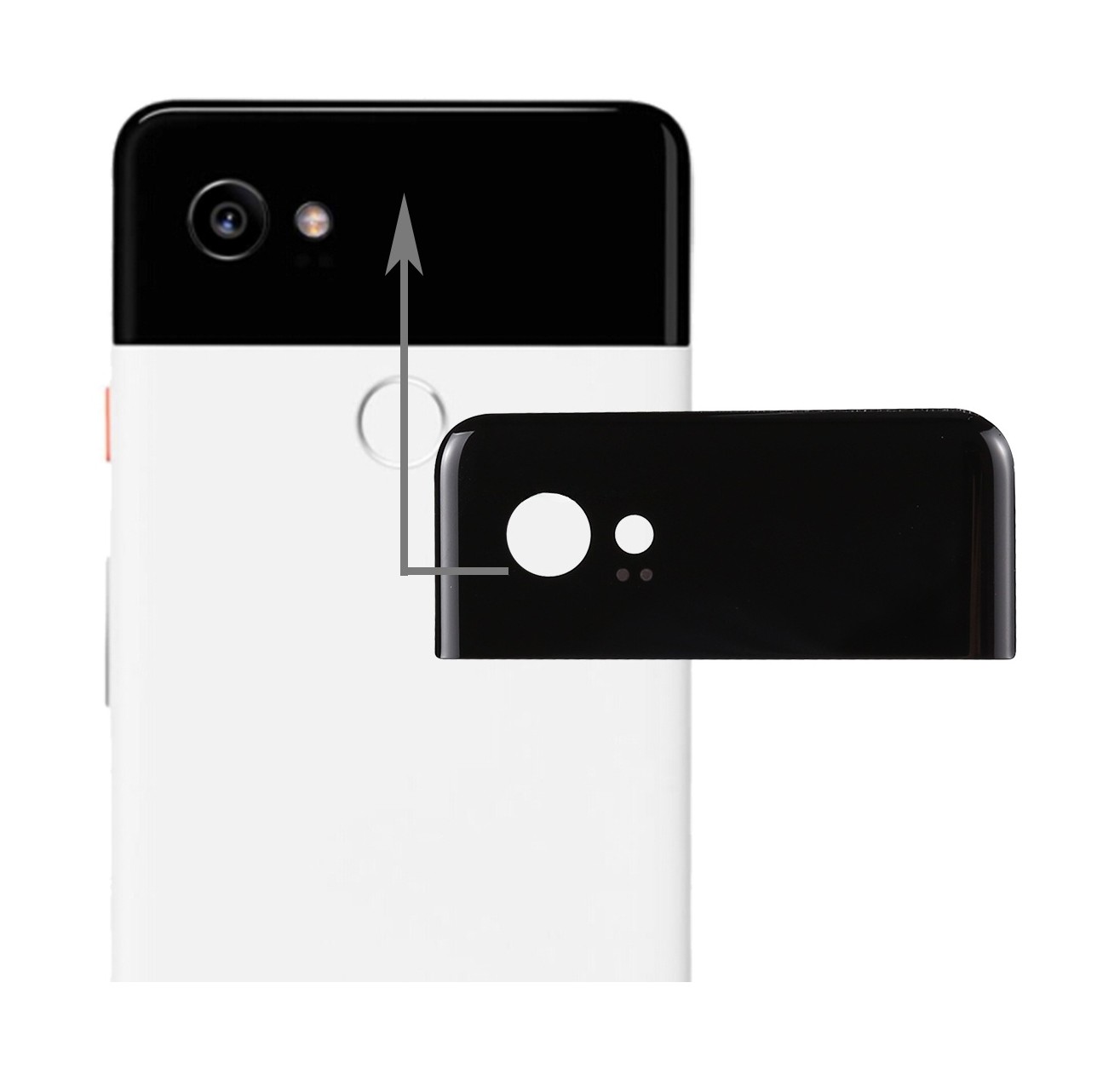 Google Pixel 2 XL Back Cover Top Glass Lens Cover