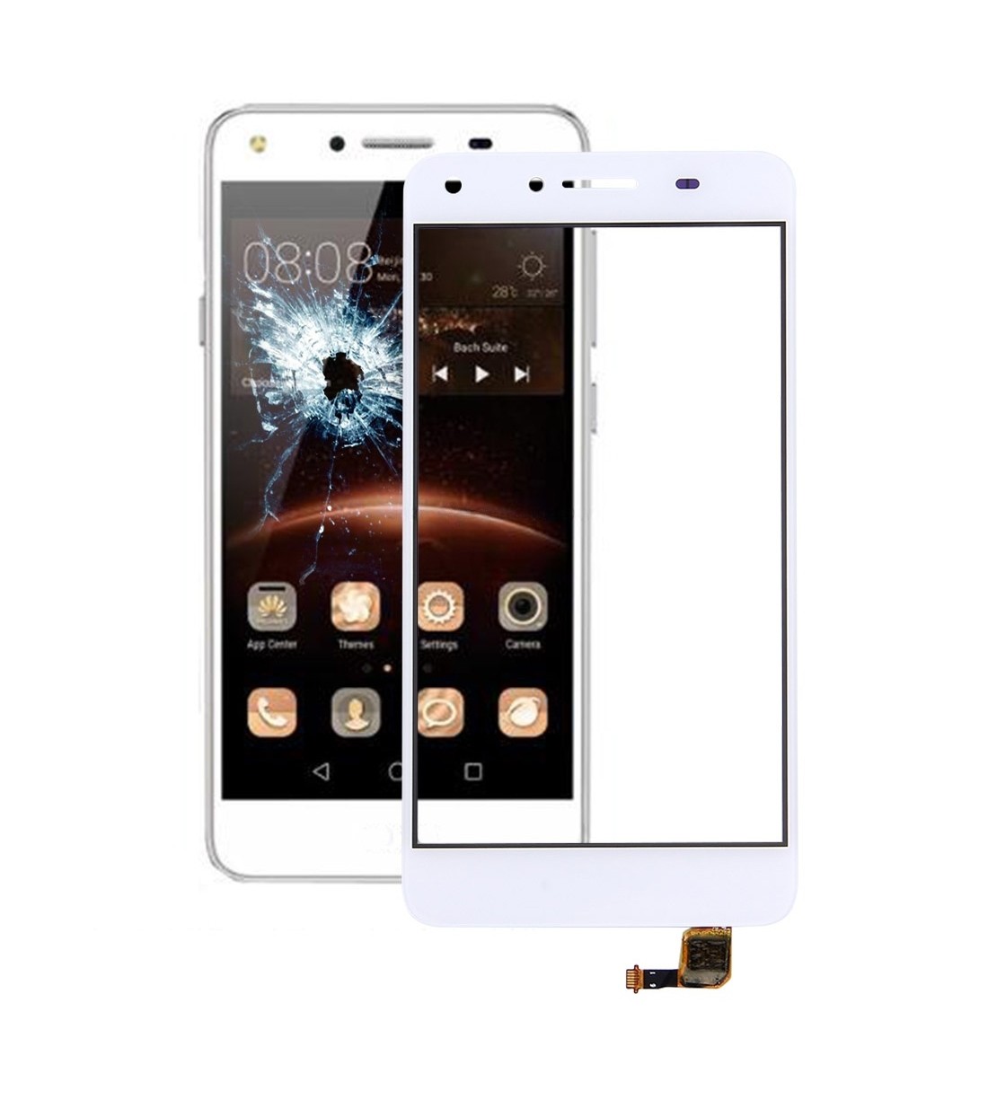 For Huawei Y5II Touch Panel(White)