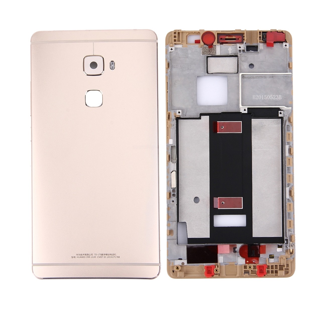 For Huawei Mate S Battery Back Cover + Front Housing LCD Frame Bezel Plate(Gold)