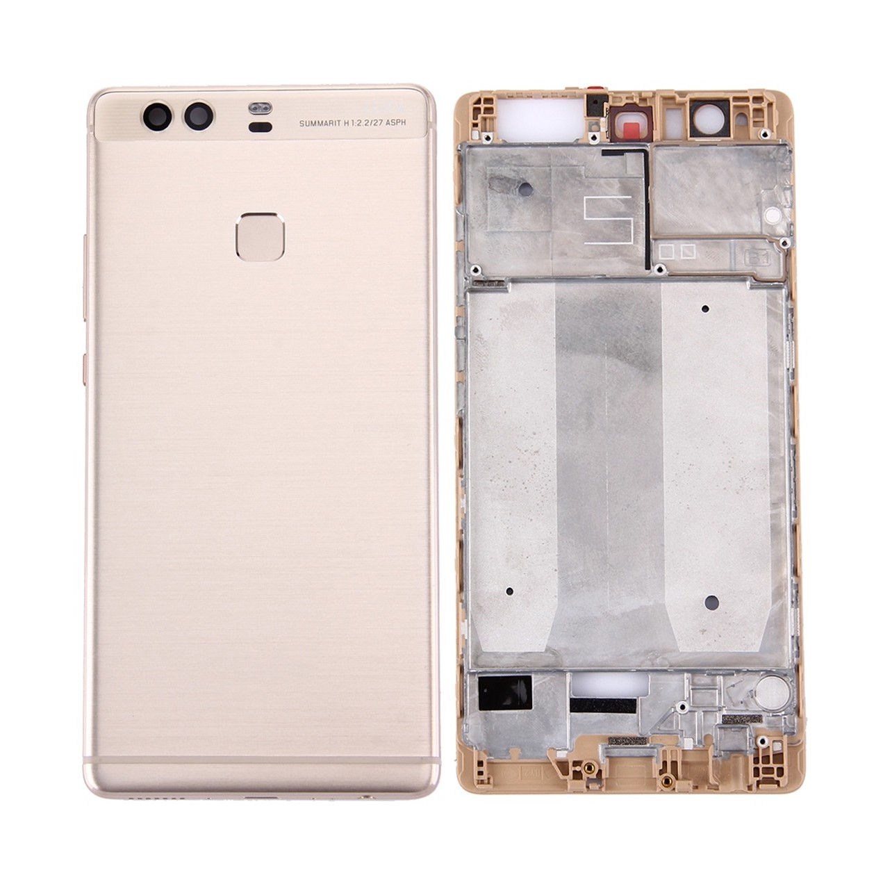For Huawei P9 Plus Battery Back Cover + Front Housing LCD Frame Bezel Plate(Gold)