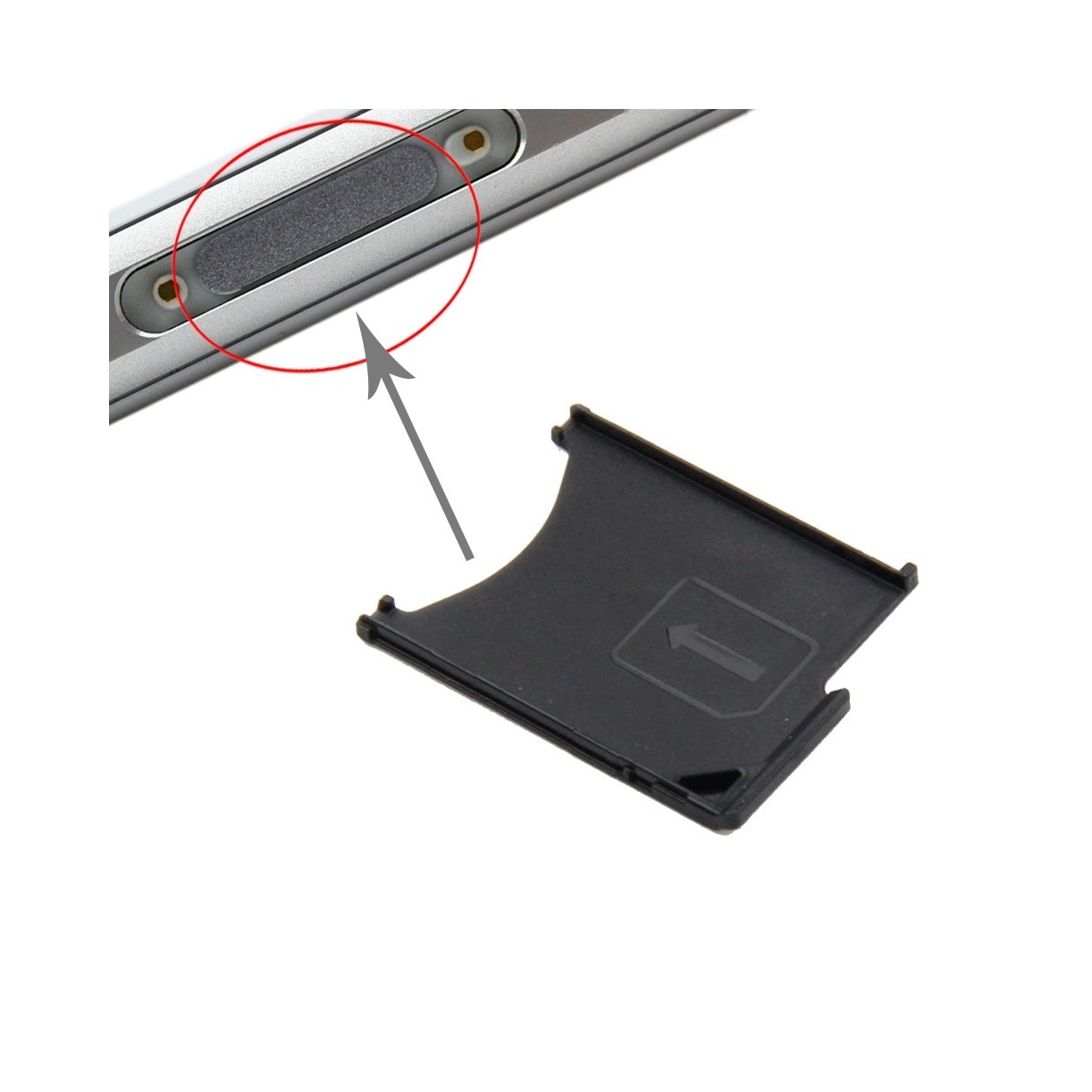 Card Tray for Sony Xperia Z / L36h(Black)