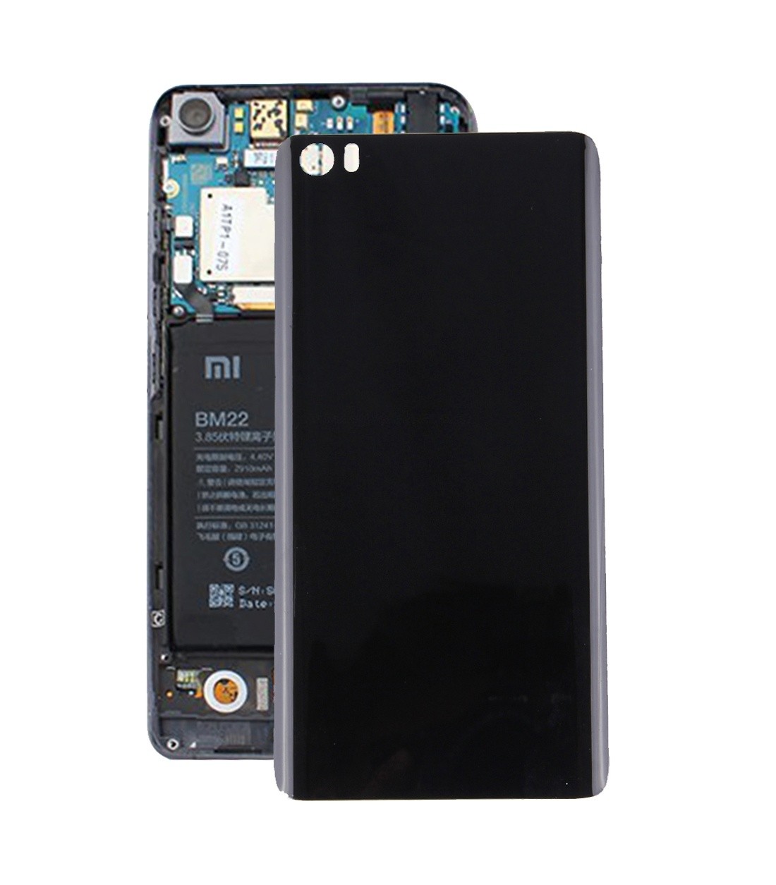 For Xiaomi Mi Note Original Glass Battery Back Cover (No Bracket)(Black)