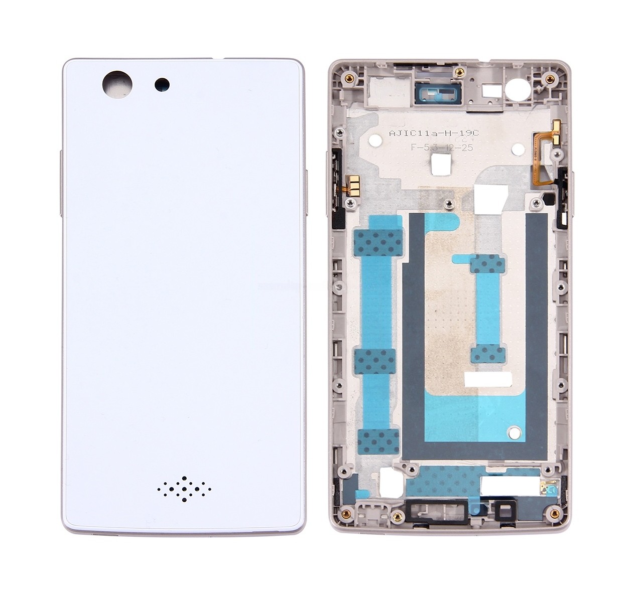 For OPPO A31 Battery Back Cover + Front Housing LCD Frame Bezel Plate (White)