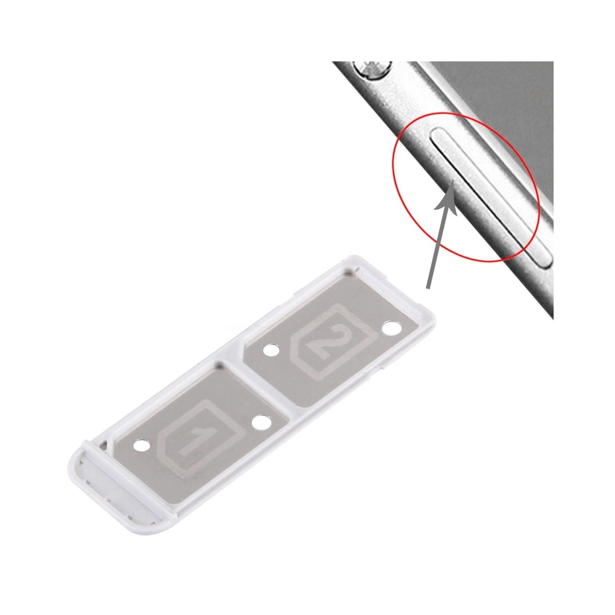 (Dual SIM Version) SIM Card Tray for Sony Xperia XA