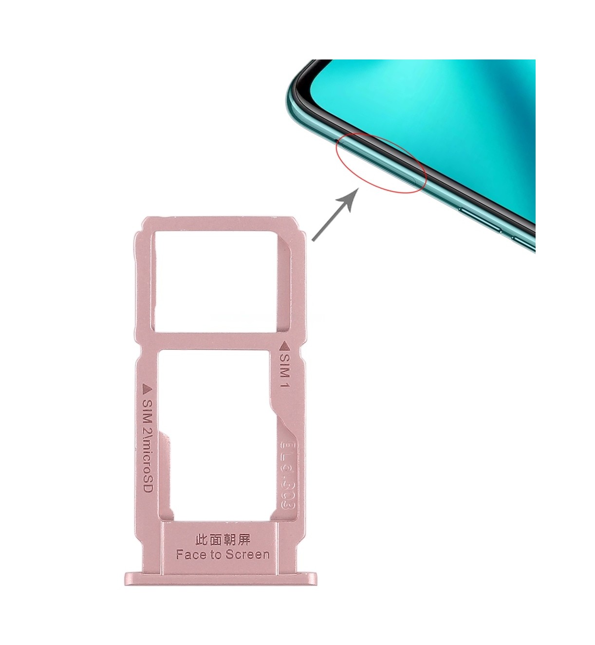 For OPPO R11 Plus SIM Card Tray + SIM Card Tray / Micro SD Card Tray (Rose Gold)
