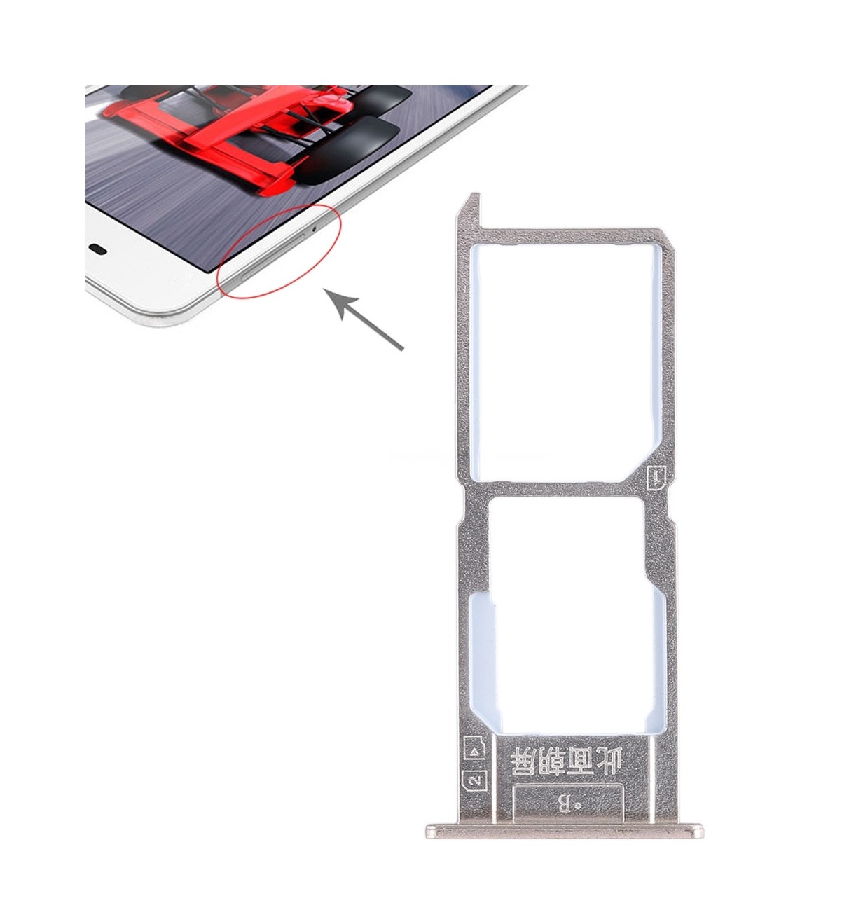 For Vivo Y37 SIM Card Tray + SIM Card Tray / Micro SD Card Tray (Gold)