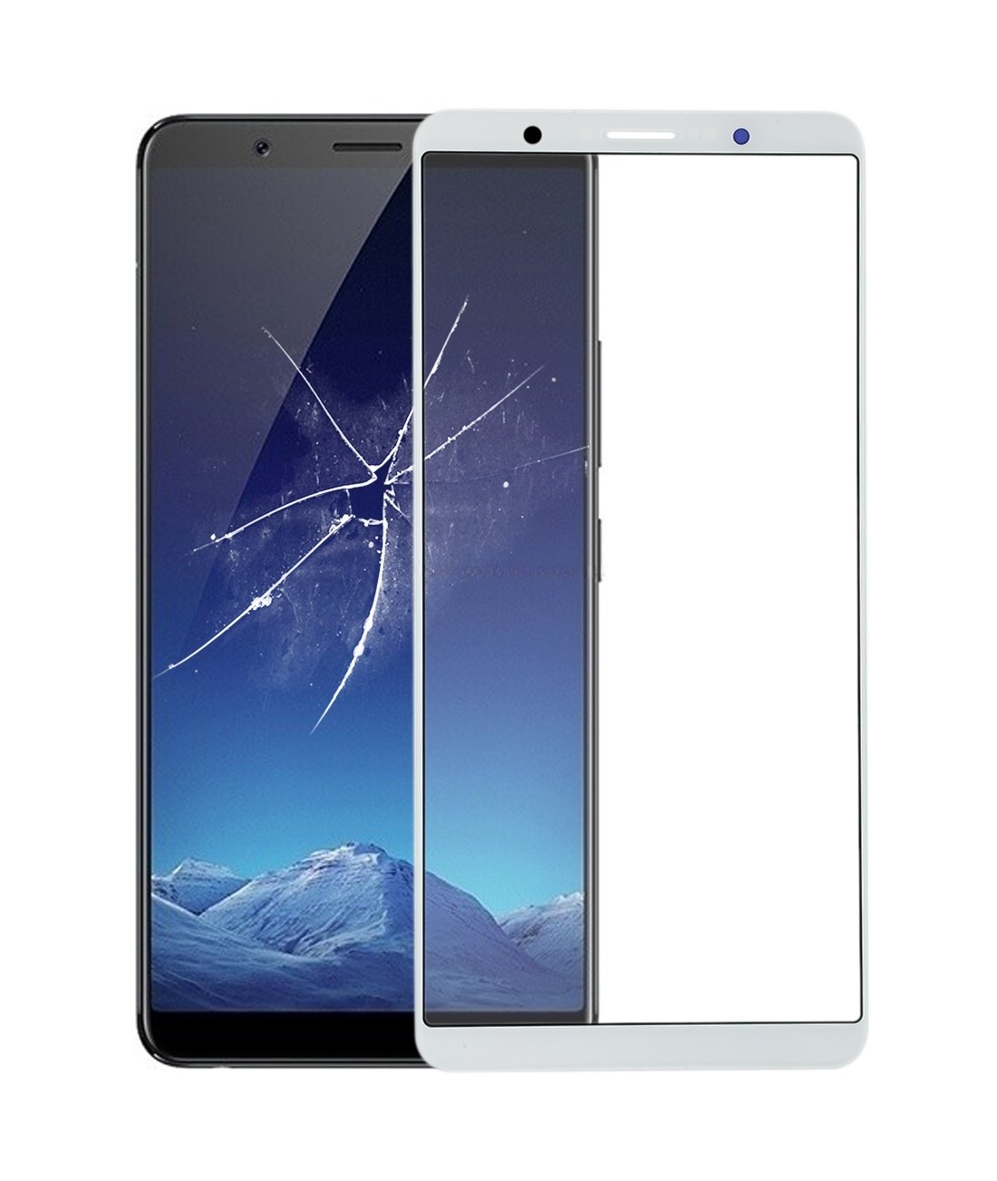 For Vivo X20 Plus Front Screen Outer Glass Lens (White)