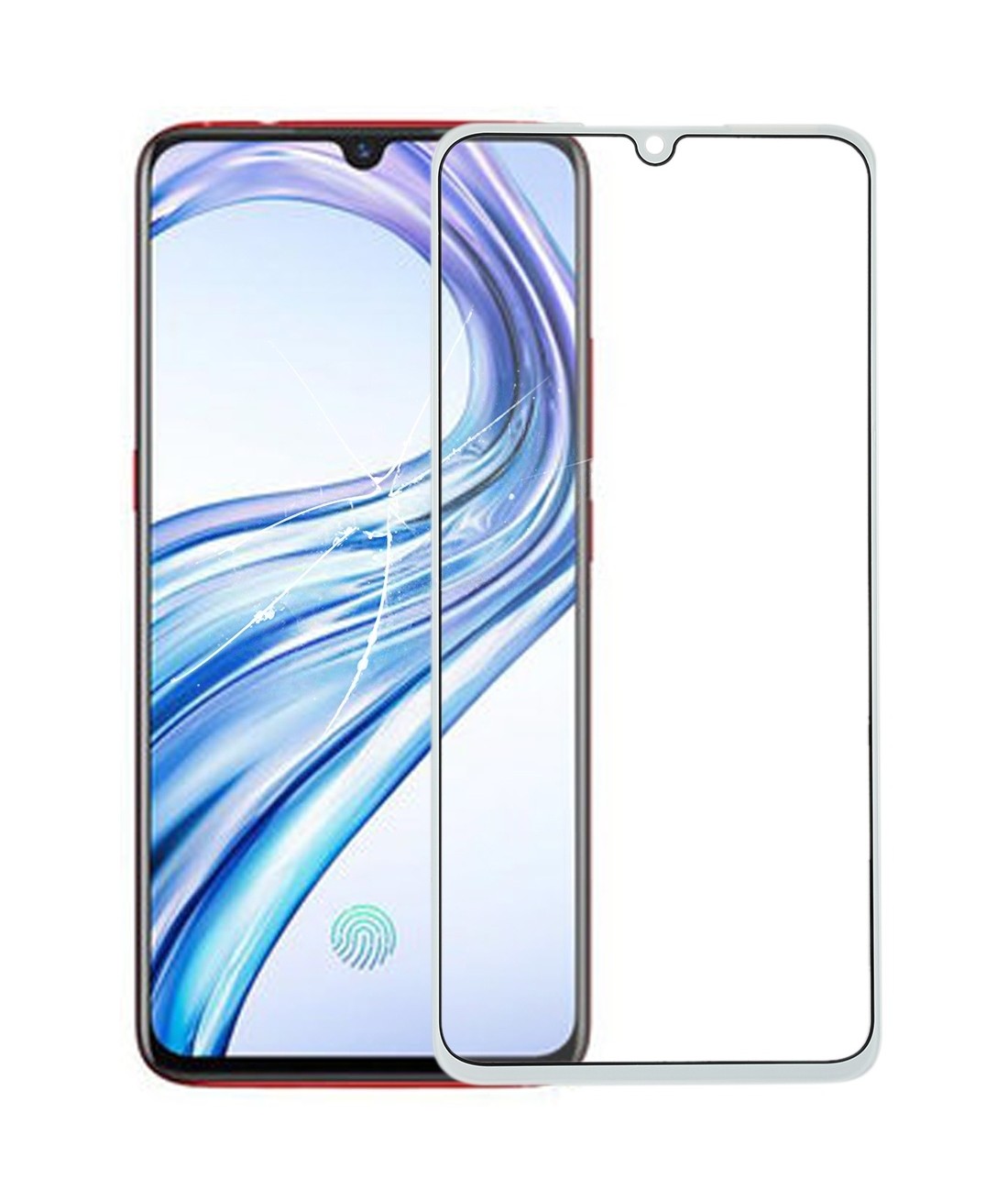 For Vivo X23 Front Screen Outer Glass Lens (White)