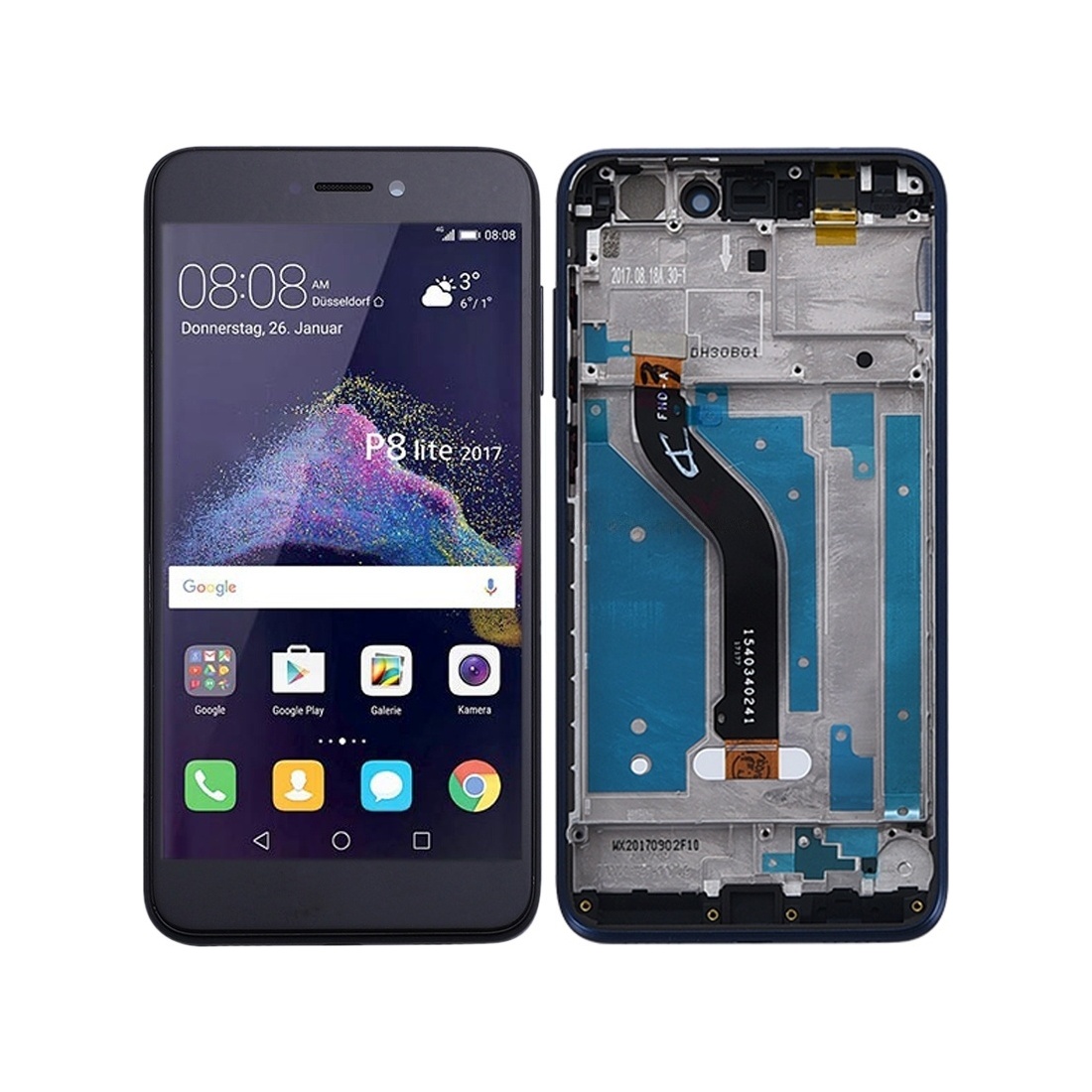 OEM LCD Screen for Huawei P8 Lite (2017) Digitizer Full Assembly with Frame (Black)