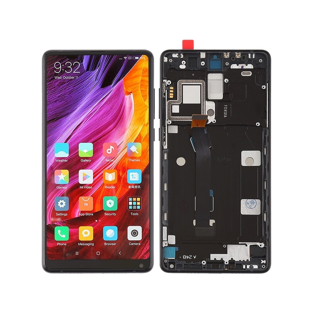 TFT LCD Screen for Xiaomi Mi Mix2 Digitizer Full Assembly with Frame(Black)