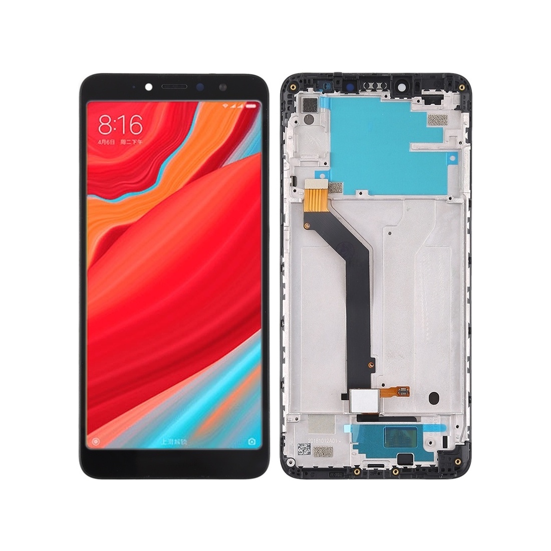 TFT LCD Screen for Xiaomi Redmi S2 / Y2 Digitizer Full Assembly with Frame(Black)
