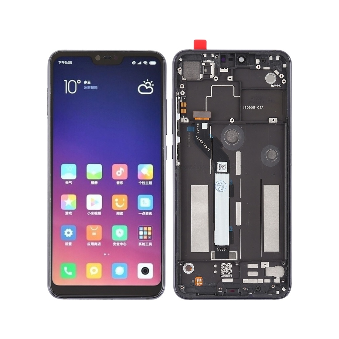 TFT LCD Screen for Xiaomi Mi 8 Lite Digitizer Full Assembly with Frame(Black)