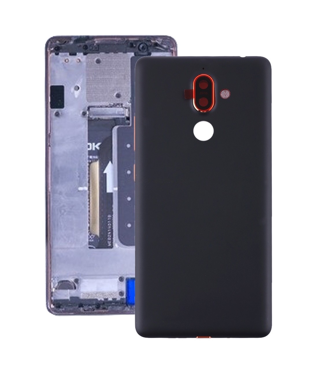 Back Cover with Back Camera Lens & Side Keys for Nokia 7 Plus