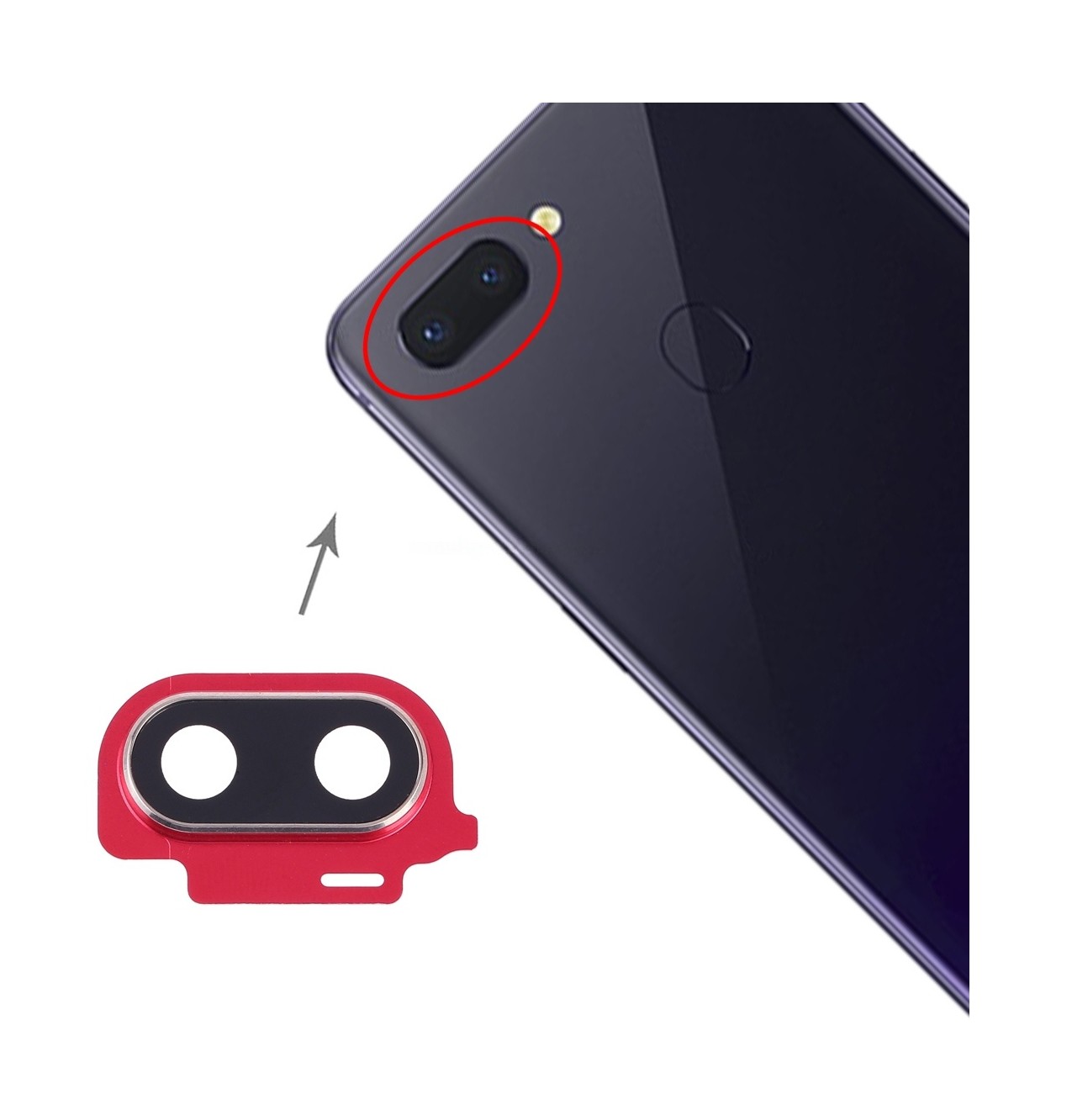 For OPPO R15 Camera Lens Cover (Red)