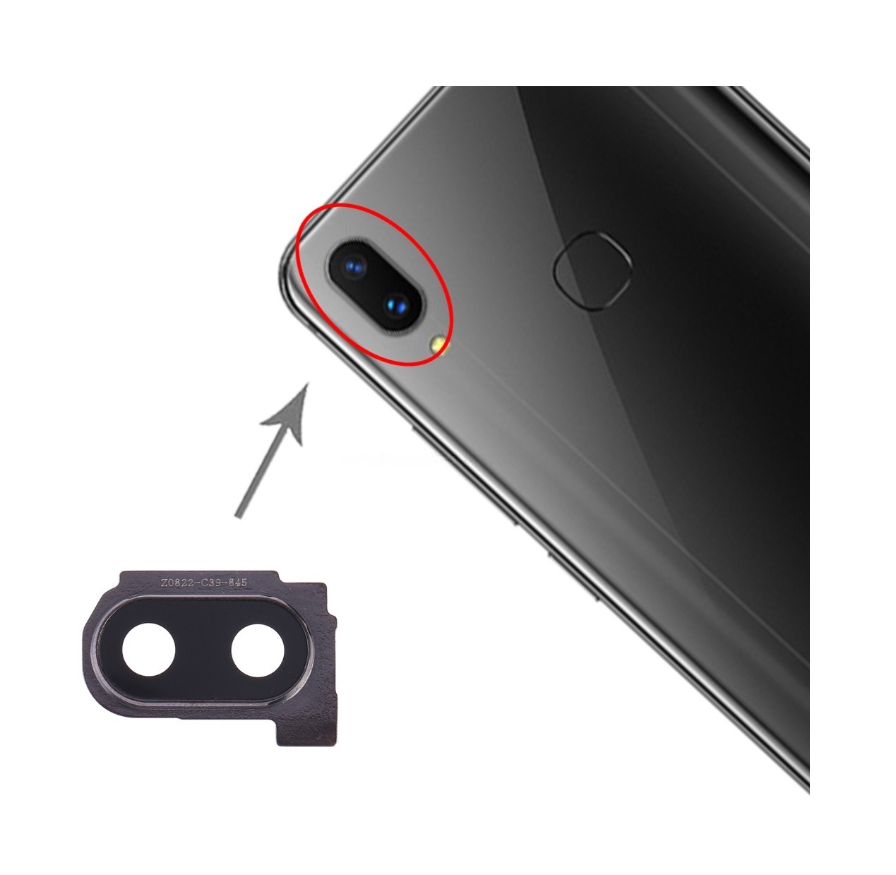 For Vivo X21i Camera Lens Cover (Black)